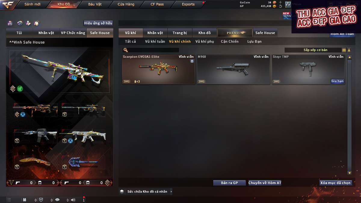 shop acc cf uy tin gia re